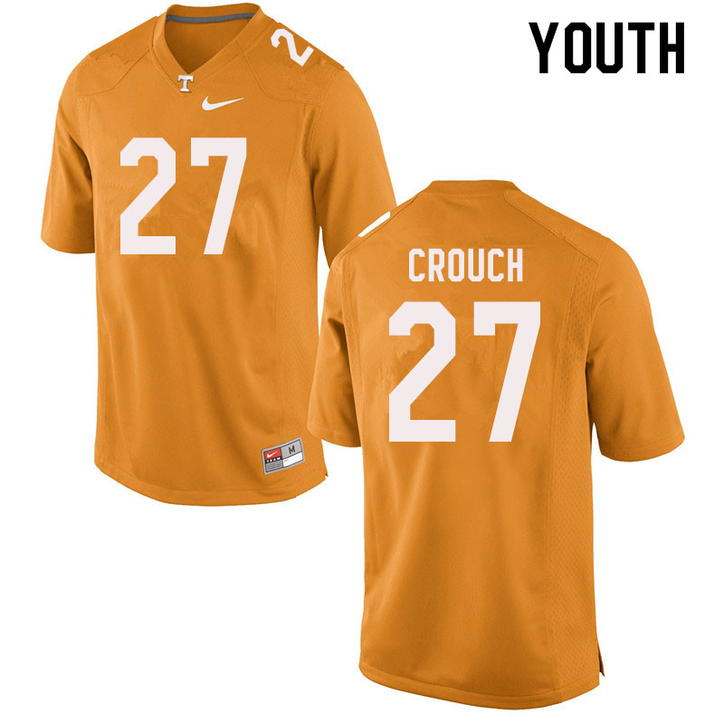 Youth #27 Quavaris Crouch Tennessee Volunteers College Football Jerseys Sale-Orange - Click Image to Close